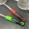 Colador de Acero Inoxidable No Magnético con Mango Bicolor de Cuatro Líneas y Conexión Inferior, Espumadera con Mango de Colores, Espumadera para Freír
