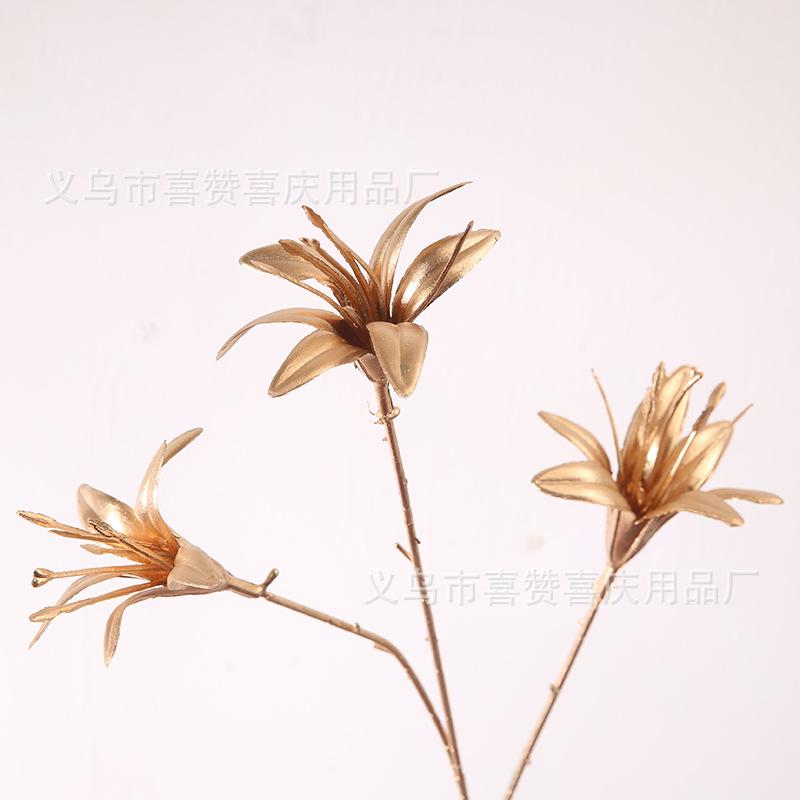 三叉金色百合一枝   2.6