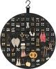 Bolsa de fieltro para colgar joyas en la pared, Bolsa colgante para guardar aretes, Colgador para exhibir collares, Montaje en pared hecho a mano Anti-enredo