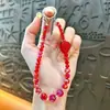 Corrente de Celular com Pingente de Morango Cravejado de Diamantes Transfronteiriça Chaveiro Pingente de Mochila Chaveiro de Carro Pequeno Presente Atacado de Comércio Exterior