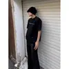 Camiseta Masculina de Verão Estilo Americano High Street Manga Curta Design de Nicho Senso de Estilo Ombreira Pesada Marca Tendência Yipi Shuai Rua Fried Sete Pontos Manga