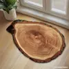 Alfombrilla de baño curva para suelo de baño con veta de madera sintética transfronteriza, absorbente, secado rápido, felpudo para puerta de entrada, alfombra antideslizante para entrada, venta al por mayor