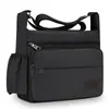 Bolso cruzado para hombre, gran capacidad, múltiples compartimentos, lona engrosada, bandolera resistente al desgaste, bolso de hombro versátil casual, bolso cruzado pequeño