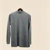 Conjunto de ropa interior térmica de algodón para hombre de mediana edad y ancianos, suéter de algodón completo con cuello medio alto, top y pantalón de punto cálido