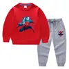 Nova Roupa Transfronteiriça para Meninas Primavera e Outono Conjunto de Moletom e Calça Infantil Desenho Animado Conjunto de Duas Peças Roupa de Manga Longa para Bebês Meninos