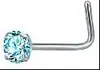 Tachuelas para nariz de acero inoxidable con forma de corazón y estrella más vendidas transfronterizas, barra en S, barra en L, barra curva, joyería para nariz incrustada con diamantes, al por mayor en stock