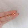 Pendientes de Lluvia de Meteoros Chapados en Oro Estilo Fresco Mini Pendientes de Estrella de Cinco Puntas Moda Femenina Simples Versátiles para Estudiantes