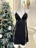 Encaje en la cintura hueco sexy puro quiere con almohadilla en el pecho otoño e invierno mujeres seda de hielo traje de seda ropa de casa