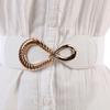 Cinto Elástico Casual Feminino Quatro Estações com Vestido Cinto Elástico da Moda Novo Cinto Decorativo