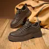 Zapatos para Hombre 2026 Nuevo Otoño Exterior Retro Aumentadores de Altura Casuales de Piel para Hombre, Estilo Británico, Antideslizantes, Resistentes al Desgaste, Zapatos de Trabajo para Padres