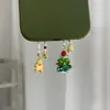 Design de Pingente de Corrente para Celular com Atmosfera Natalina Europeia e Americana, Pingente de Pérola de Homem de Gengibre Pequeno e Requintado