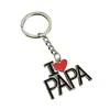 Nuevo Estilo Llavero con Letras Te Quiero Mamá y Papá, Pequeño Regalo Creativo para el Día de la Madre y del Padre, Stock Listo Aleación de Zinc