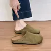 Design nicho Birken 2026 slip-on pessoa preguiçosa francesa biqueira meio chinelo feminino roupa externa salto falso fundo plano novo estilo