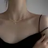 Collar de Luna Ins Estudiante Lujo Accesible Nicho Gama Alta Simple Estilo Frío Plateado Clavícula Regalo de Cumpleaños para Niñas
