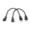 Cabo de Extensão Preto em Ângulo Reto HDMI Macho para HDMI Macho, Molde Privado de Fábrica Original Personalizado
