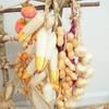 Decoración de Ventana de Exhibición de Paisaje Tema de Cosecha Maíz Caqui Calabaza Ajo Cadena Colgante Otoño Cosecha Jardín de Infancia Creación de Anillos