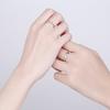 Anillo de Pareja Luna de Mar Plata de Ley s999 Par de Personalidad de Moda Nicho Luna de Piedra Anillo Abierto para Novia