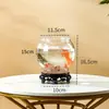 Tanque de Peces Micro Paisaje Plástico Transparente Oficina Pequeño Paisajismo Escritorio Ecológico Tanque de Tortugas Adornos para el Hogar Tanque de Peces Dorados