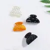Pinza para el Cabello de Moda de Alto Nivel con Puntos Polka y Diamantes, para Recoger la Mitad del Cabello, Simple, Elegante, Pinza de Tiburón Mediana, Adorno para la Cabeza Exquisito
