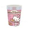 Nuevo Dibujo Animado Rosa Gato Hellokitty Decoración Fiesta de Cumpleaños Plato de Papel Mantel Bandera Vajilla Suministros Arreglo