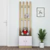 Zapatero para Puerta de Entrada con Perchero Integrado de Pie para Sala de Estar, Vestíbulo de Casa, Estantería de Almacenamiento para Puerta, Ropa y Sombreros
