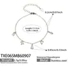 Cadena de collar con colgante de circonita cúbica en forma de lágrima inspirada en la dopamina, superventas europea y americana, conjunto de pulsera y tobillera de joyería minimalista y versátil para mujer