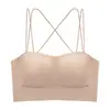 Sujetador sin tirantes para mujer, Antideslizante, Push-Up, Banda pequeña para el pecho, Vestido de novia sin tirantes, Espalda bonita invisible, Sujetador sin costuras, Anti-exposición