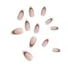 Arte de Uñas Portátil Rosa Nude Degradado Pegatinas de Uñas Transfronterizas Europeas y Americanas con Bordes Blancos, Manicura Francesa, Efecto Iluminador, Exquisito y Versátil