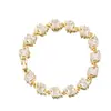 Pulsera de Diamantes Completa Irregular de Lujo Ligero de Alta Gama de Venta Caliente Europea y Americana para Mujer, Brazalete Abierto, Joyería Versátil para Muñeca