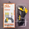 Cable de Datos Trenzado 2 en 3 Carga Súper Rápida Mecha 240W Tipo-C Compatible con Apple y Android Cable de Carga Rápida Universal