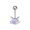 Joyería de Piercing para Ombligo de Mariposa Pequeña de Múltiples Colores con Goteo de Aceite y Pedrería, Stud para Ombligo, Anillo para Ombligo