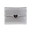 Billetera Pequeña Estilo Coreano con Hebilla en Forma de Corazón para Mujer, Cuero Agrietado Vintage de Alta Gama, Gran Capacidad, 70% de descuento, Billetera de Moda para Mujer