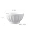 Tigela de Frutas Estilo Ocidental Branca Pura Tigela Salah Tigela de Porcelana Tigela de Cerâmica Tigela Redonda Criativa Tigela Fosca Tigela de Arroz Tigela de Sopa