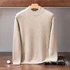 Suéter de punto 100% cachemira, suéter de cachemira grueso y cálido de cuello alto para hombre, suéter de cachemira de alta gama para hombre