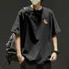 Nova Moda Verão Comércio Exterior Gola Redonda Manga Curta Jovem Fina Casual Moda Masculina Top Versátil High-End Camiseta Masculina