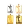 Al por mayor DIY aleación joyería accesorios cuadrado tarjeta de tarot colgante pulsera llavero colgante decorativo J502