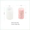 Molde de Vela Quadrado de Silicone Estilo Rosa com Amor em Relevo DIY Cilíndrico Rosa Dia dos Namorados Ornamentos Aromáticos