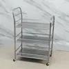 Carrinho de ferramentas para restaurante de hot pot, carrinho de entrega de comida para hotel, carrinho de armazenamento para louças, carrinho de cafeteria, prateleira de armazenamento de aço inoxidável para cozinha