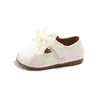 Otoño 2026 Nuevos Zapatos de Princesa para Niños Zapatos Individuales Suaves para Niños Pequeños con Cordones a la Moda y Lazo Zapatos de Piel