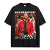 Cross-border Retro Derek Derrick Estampado Camiseta de manga curta Lavado Velho Manga comprida Gola redonda Solto Moletom com capuz