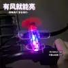 Adornos Creativos de Avión Pequeño Luminoso con Energía Eólica Juguetes de Descompresión Curativos para Niños Suministros de Decoración para Bicicletas y Coches