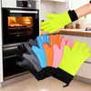 Guantes de Silicona Resistentes al Calor para Uso Comercial, Longitud Extendida, Antiquemaduras para Horno, Horneado, Engrosados, Antideslizantes, En Stock al por Mayor, Teflón