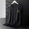 Colete Masculino de Seda Gelada verão esportes fitness camiseta básica ombro largo treino fino sem mangas camiseta regata secagem rápida moda masculina