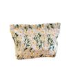 Bolsa de Cosméticos de Lona de Gran Capacidad Estilo Ins, Bolsa de Aseo, Bolsa para Productos para el Cuidado de la Piel, Bolsa para Cosméticos, Bordado de Margarita Pequeña, Clutch Portátil