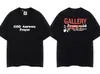 Gallery Dept Lavado y Desgastado Manga Corta Retro High Street Vintage Camiseta Suelta para Pareja Moderna
