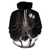 Roupa Masculina Outono e Inverno Jogo Mito Negro: Wukong Series Peripheral 3D Digital Printing Masculino com capuz