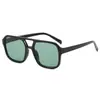 Gafas de Sol Retro Sencillas Estilo Marino para Hombres y Mujeres, Accesorios de Viaje de Moda, Nuevas Gafas de Sol Cuadradas de Doble Puente Transfronterizas