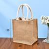 Bolsa de lino en blanco, bolsa de regalo personalizada, bolsa de compras de algodón, cáñamo, yute, bolsa de regalo pintada a mano.
