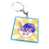 Pingente transparente de personagem de desenho animado dupla face personalidade diy presente criativo epóxi acrílico chaveiro foto
