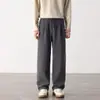 Pantalones Casuales para Hombre 2026 Otoño Nuevo Bolsillo con Cremallera Pierna Recta Pantalones Largos Versátil Casual Color Sólido Americano Peso Pesado